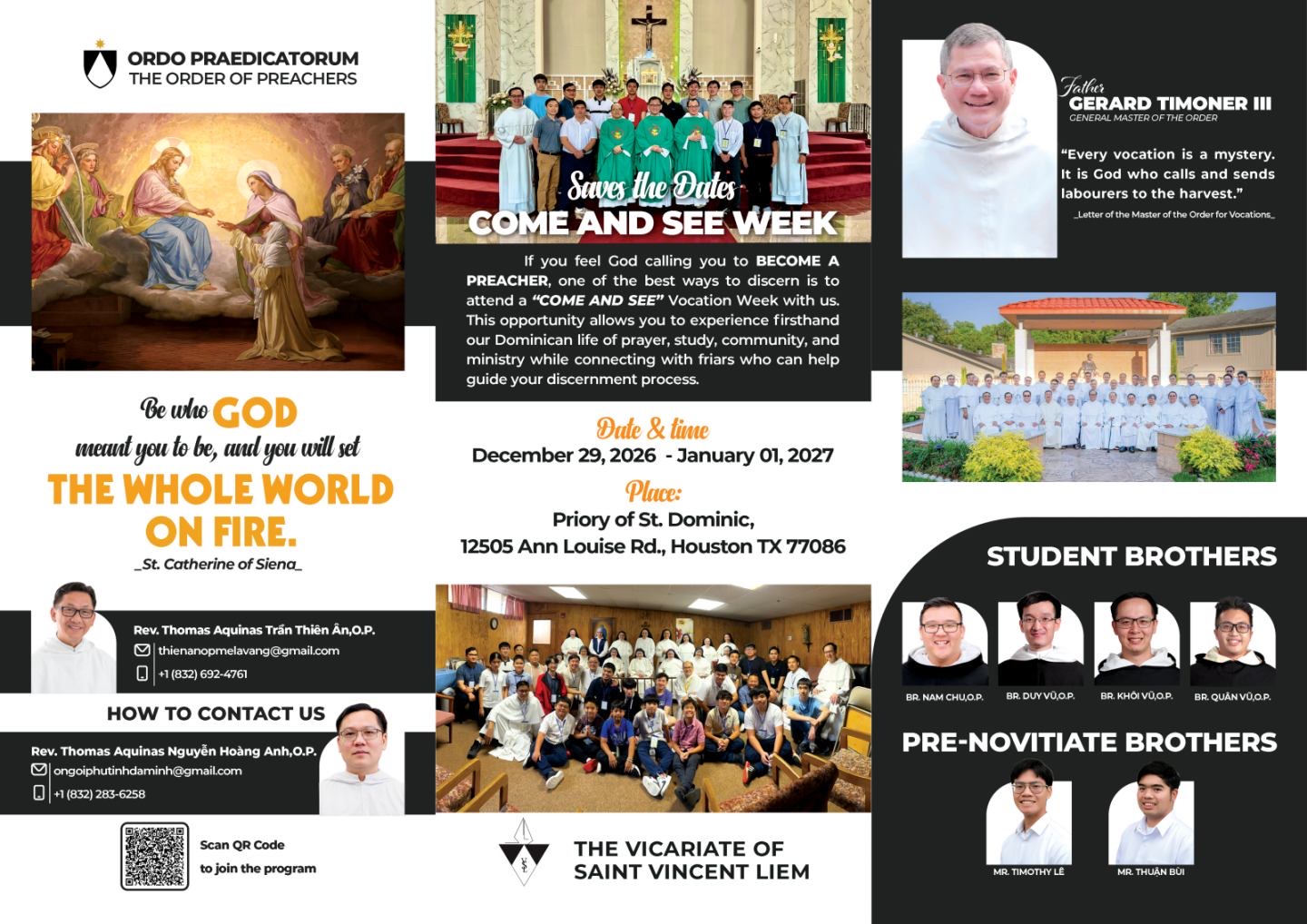 Come and See Week (Tuần Tìm Hiểu Ơn Gọi) December 2026
